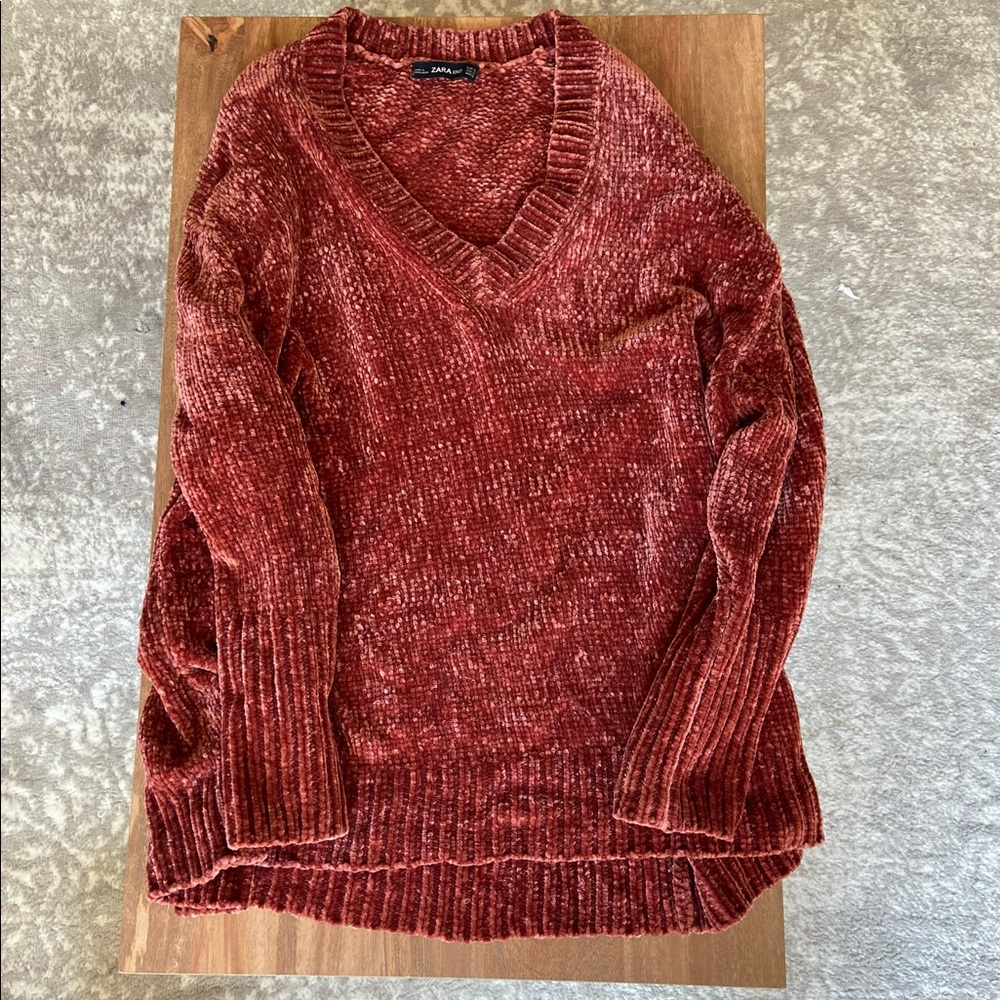 Zara oversized sweater burnt orange
